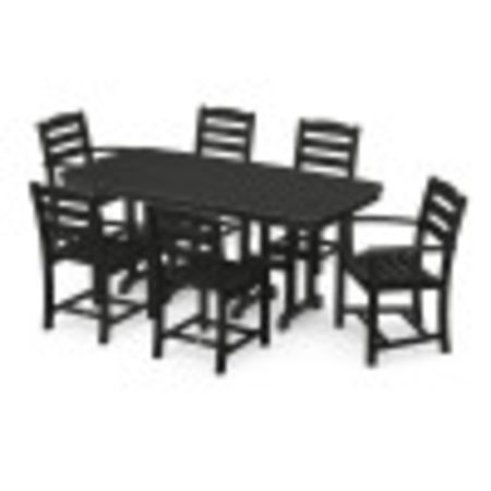 POLYWOOD La Casa Café 7-Piece Dining Set in Black