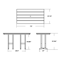 Thumbnail for Farmhouse 37" x 72" Counter Table