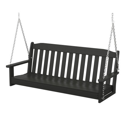 POLYWOOD Country Living 60" Swing in Black