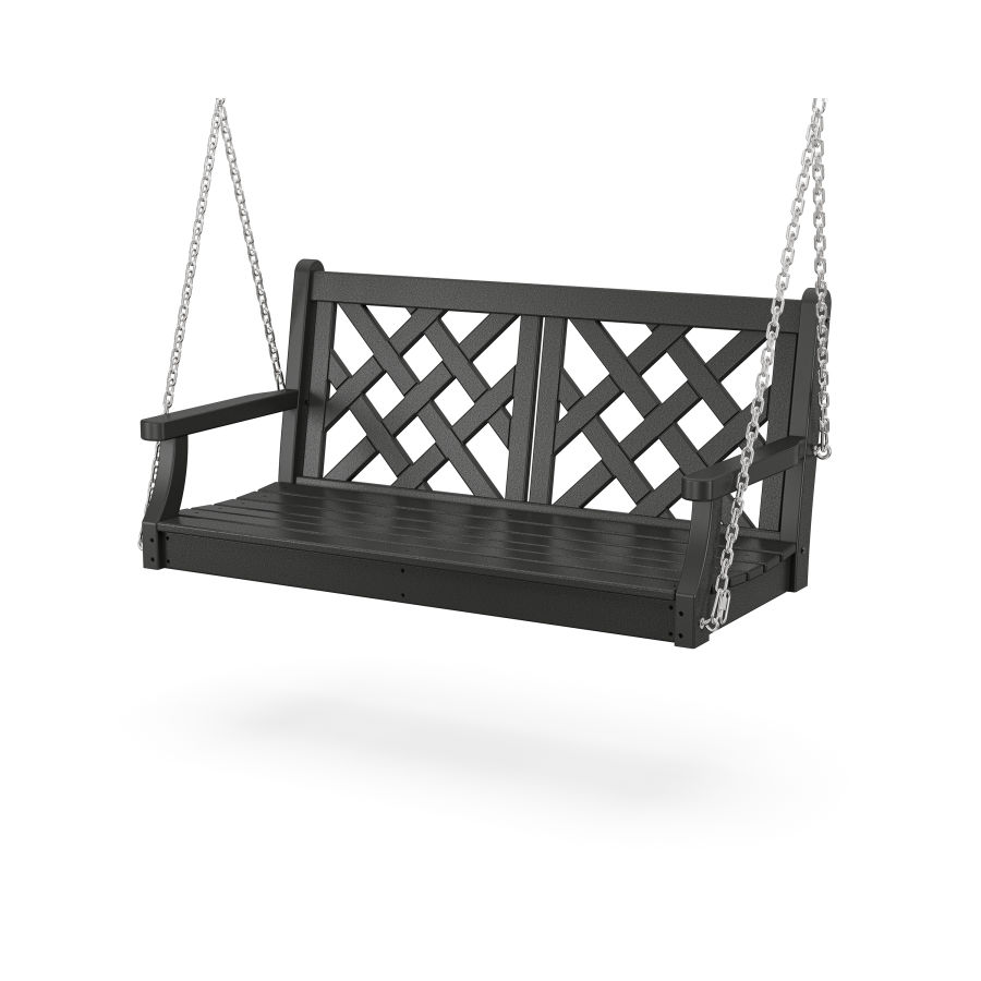 POLYWOOD Wovendale 48” Swing in Black