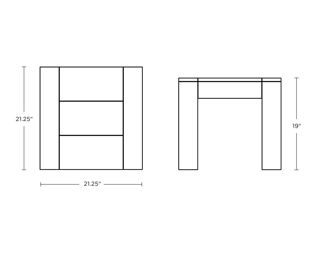 Dimensions for Latitude End Table