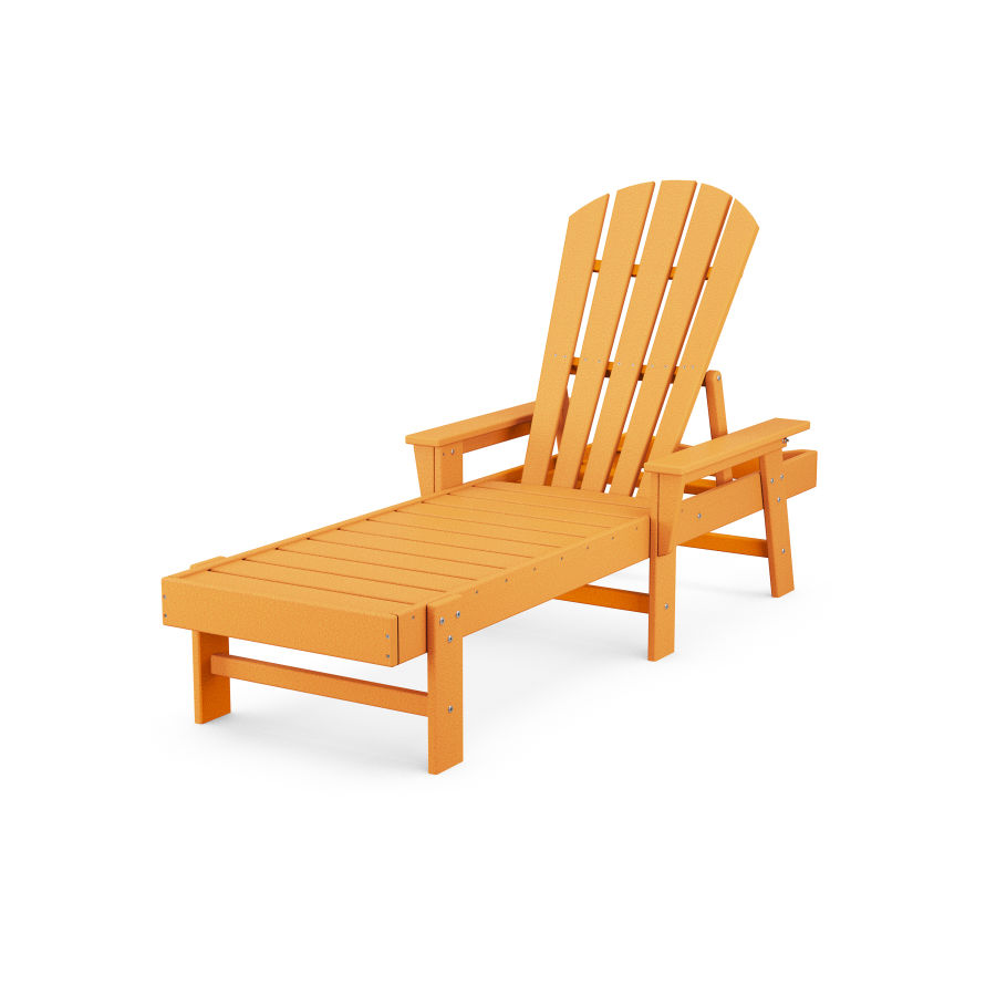 POLYWOOD South Beach Chaise in Tangerine