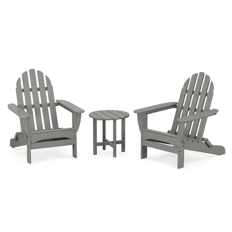 POLYWOOD Classic Folding Adirondack 3-Piece Set