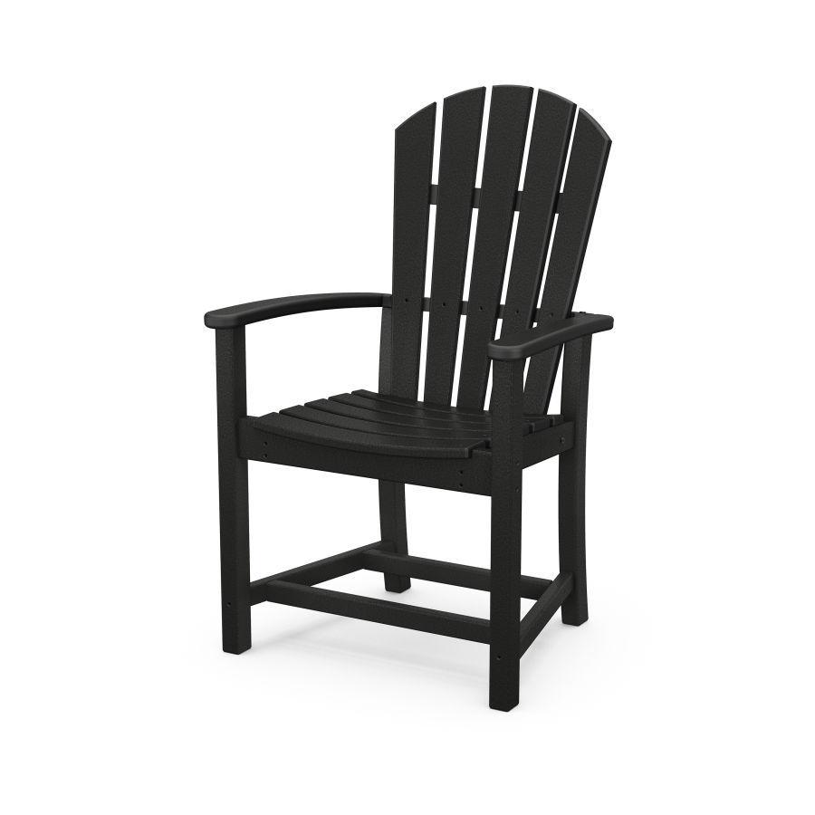 POLYWOOD Palm Coast Upright Adirondack Chair in Black