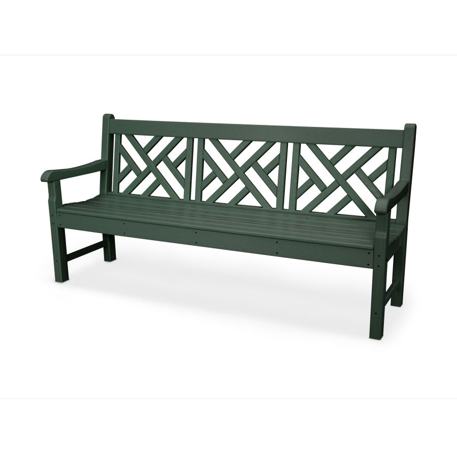 POLYWOOD Rockford 72" Chippendale Bench in Green