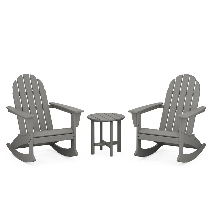 POLYWOOD Vineyard 3-Piece Adirondack Rocking Chair Set