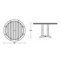 Thumbnail for Nautical Trestle 48" Round Dining Table