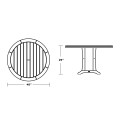Thumbnail for Nautical Trestle 48" Round Dining Table