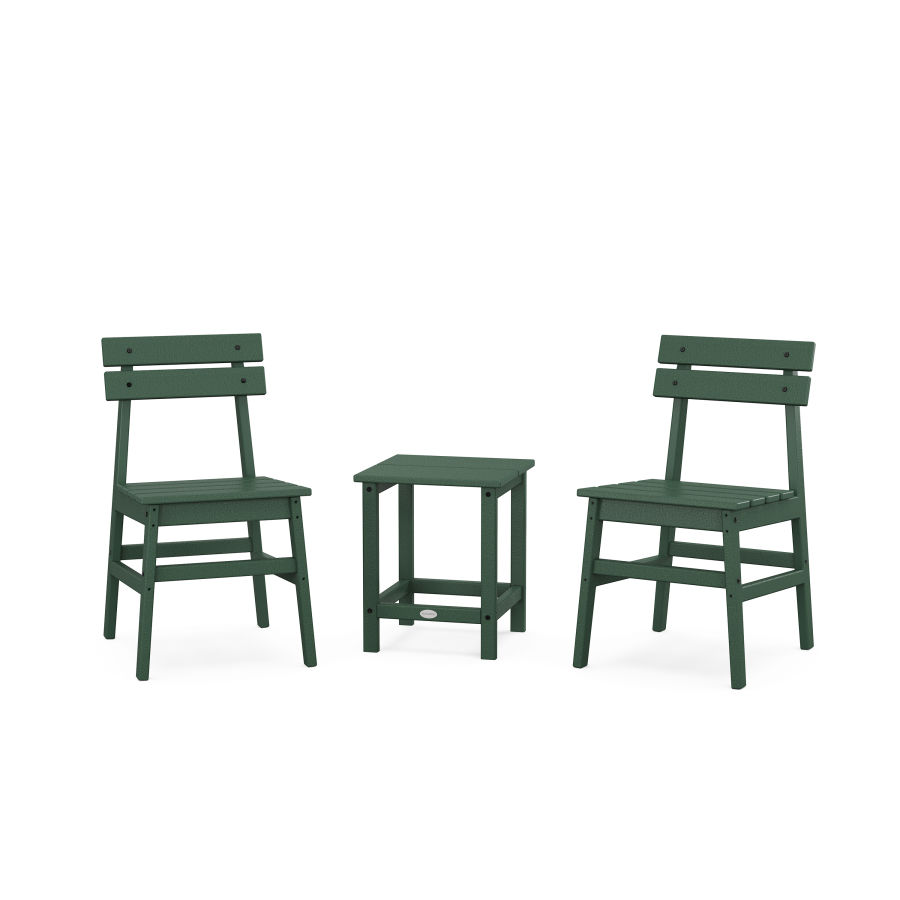 POLYWOOD Modern Studio Plaza Chair 3-Piece Seating Set in Green