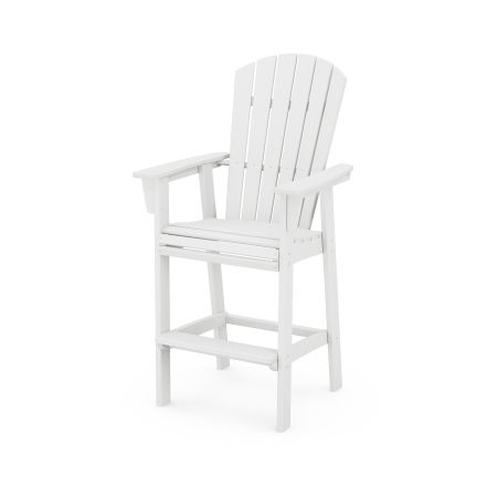 Nautical Adirondack Bar Chair in White