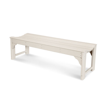 Traditional Garden 60" Backless Bench in Sand