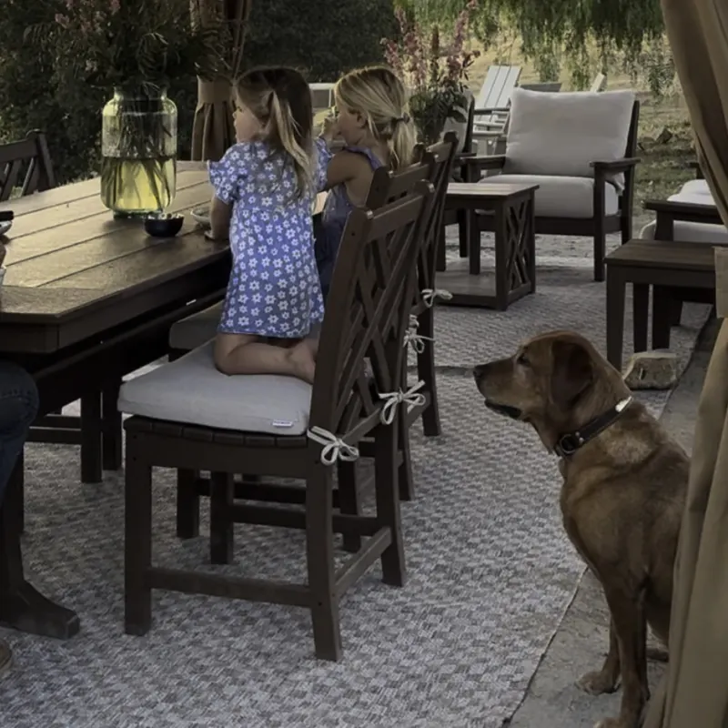 Chippendale 9-Piece Farmhouse Trestle Dining Set