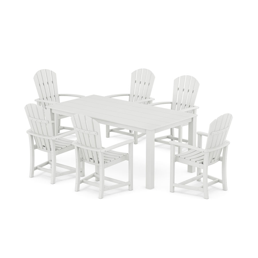 POLYWOOD Palm Coast 7-Piece Parsons Dining Set in White