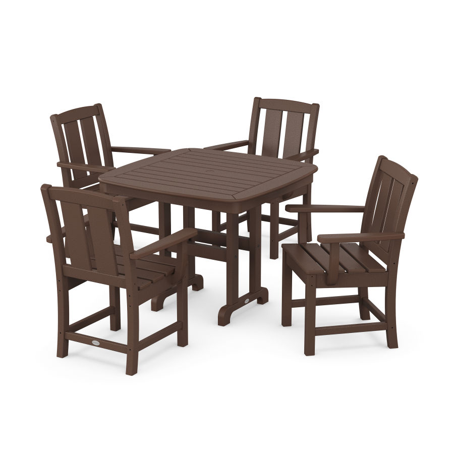 POLYWOOD Mission 5-Piece Dining Set in Mahogany