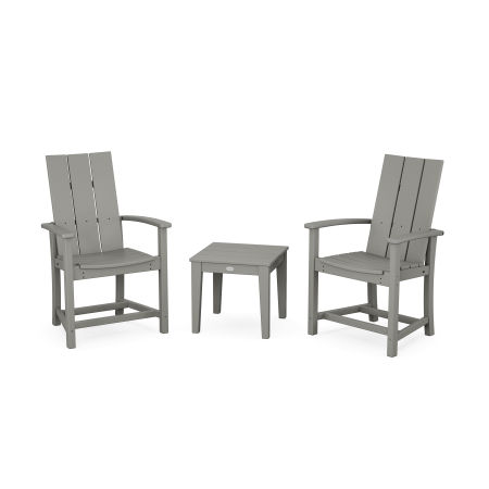 POLYWOOD Modern 3-Piece Upright Adirondack Chair Set