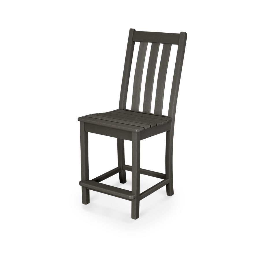 POLYWOOD Vineyard Counter Side Chair in Vintage Coffee
