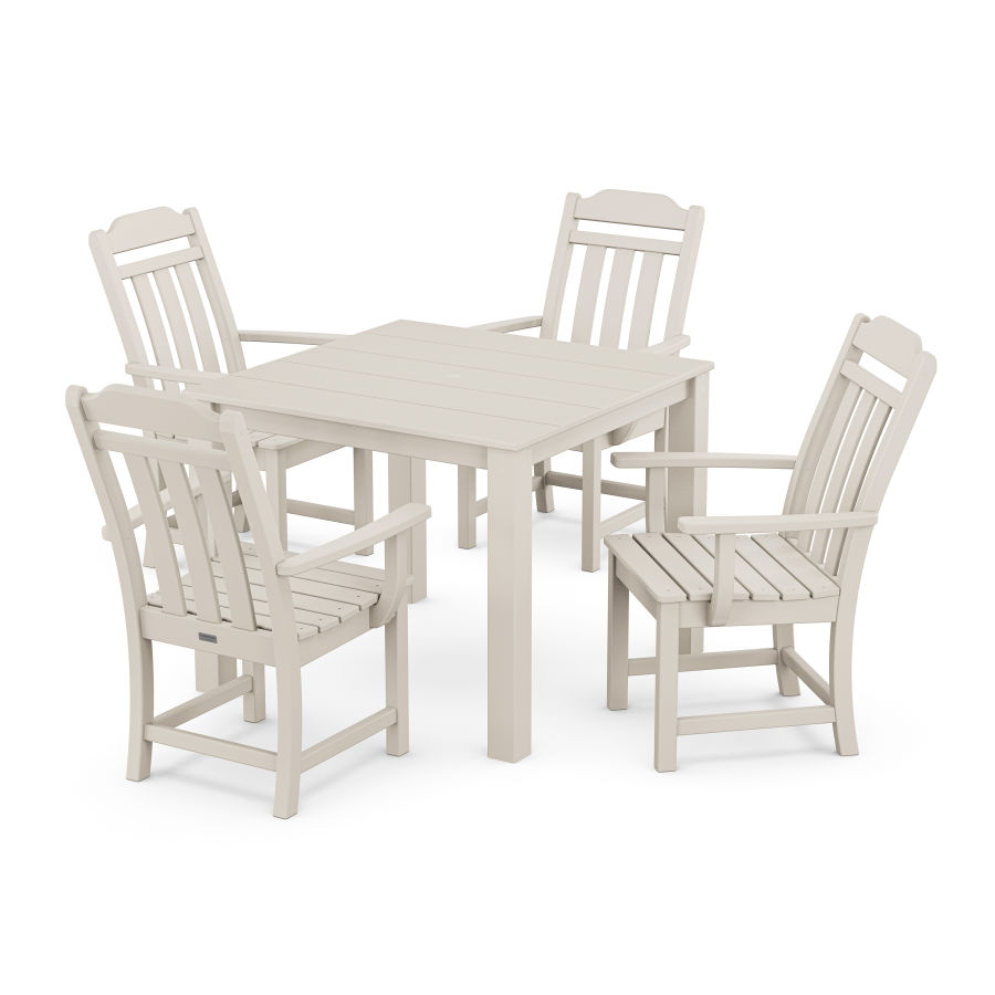 POLYWOOD Country Living 5-Piece Parsons Dining Set in Sand