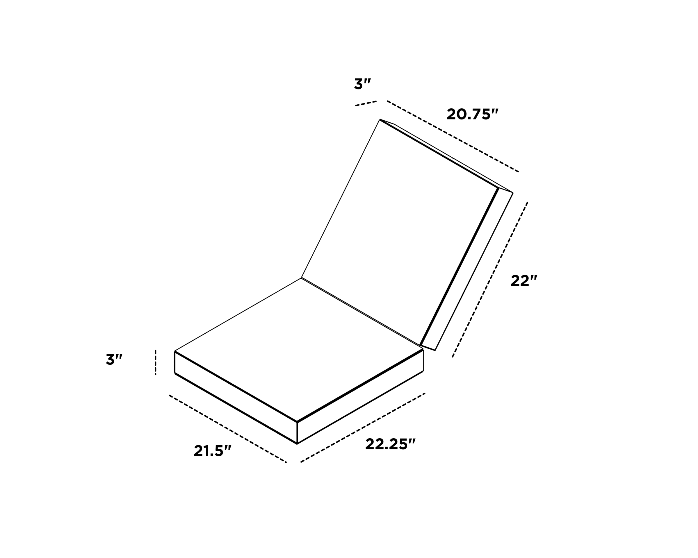 Dimensions for Modern Chair Cushion