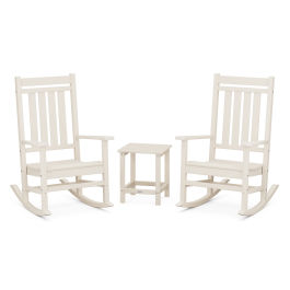 POLYWOOD® Estate 3-Piece Rocking Chair Set with Long Island 18