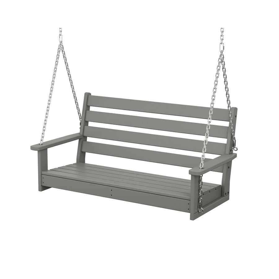 POLYWOOD Grant Park 48” Swing in Slate Grey