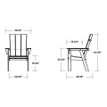 Thumbnail for Modern Curveback Upright Adirondack Chair