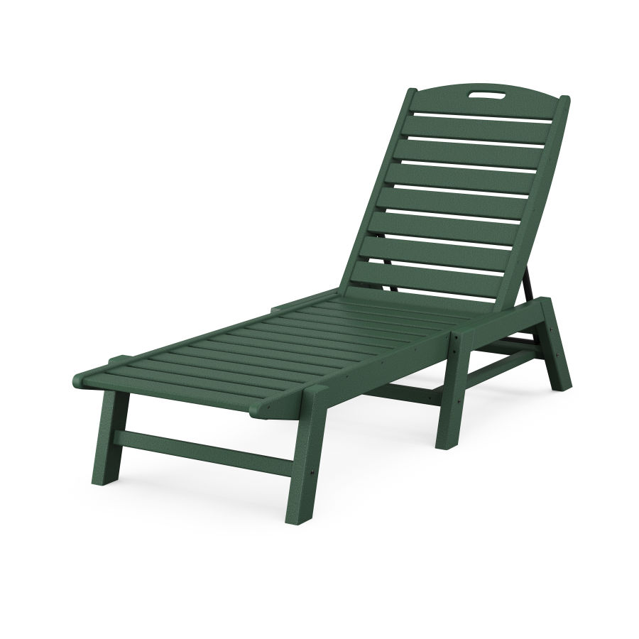 POLYWOOD Nautical Chaise in Green