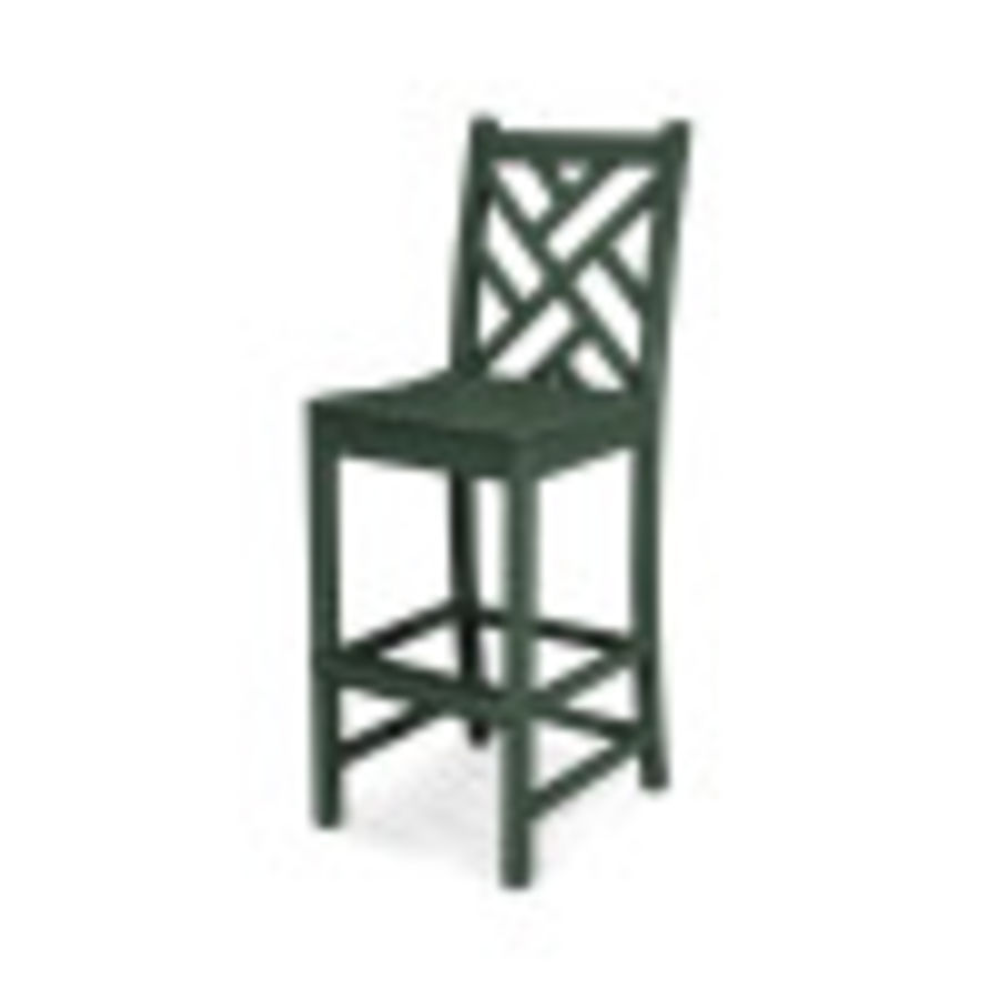 POLYWOOD Chippendale Bar Side Chair in Green