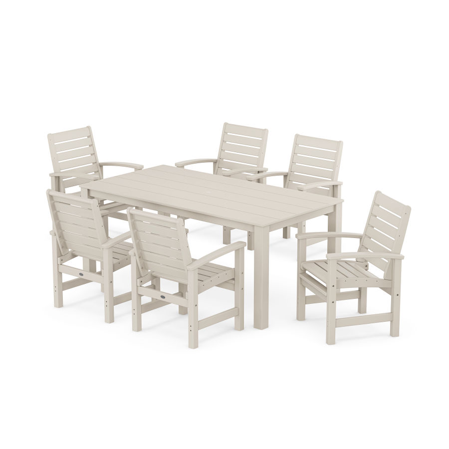 POLYWOOD Signature 7-Piece Parsons Dining Set in Sand