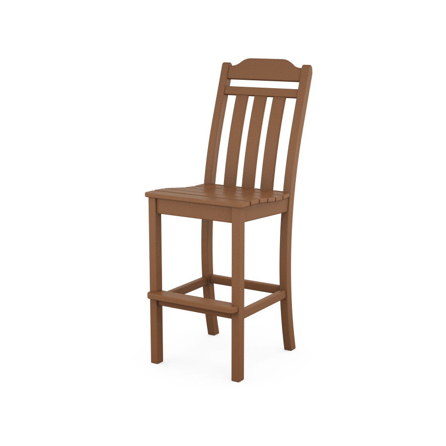 POLYWOOD Country Living Bar Side Chair in Teak