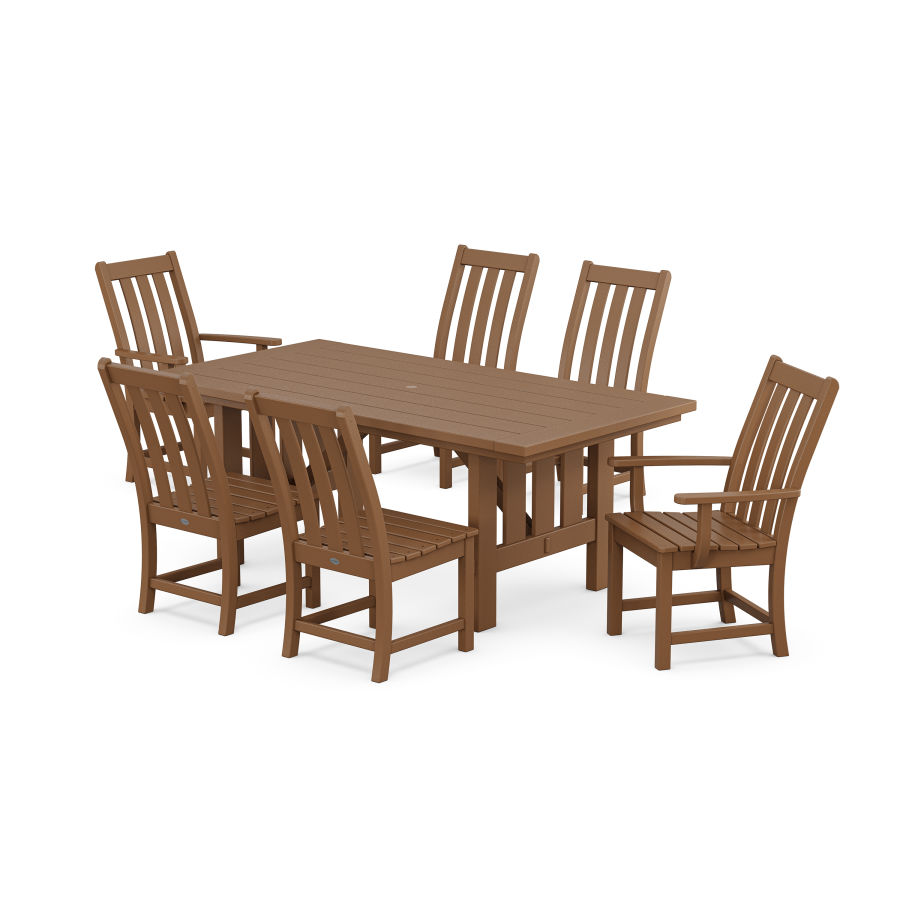 POLYWOOD Vineyard 7-Piece Dining Set with Mission Table in Teak