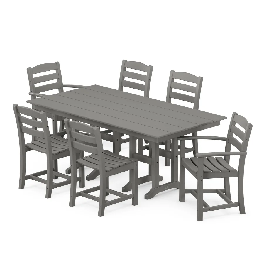 POLYWOOD La Casa Café 7-Piece Farmhouse Dining Set