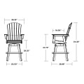 Thumbnail for Nautical Curveback Adirondack Swivel Bar Chair