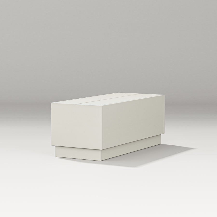 POLYWOOD Elevate Modular End Table in Vintage White