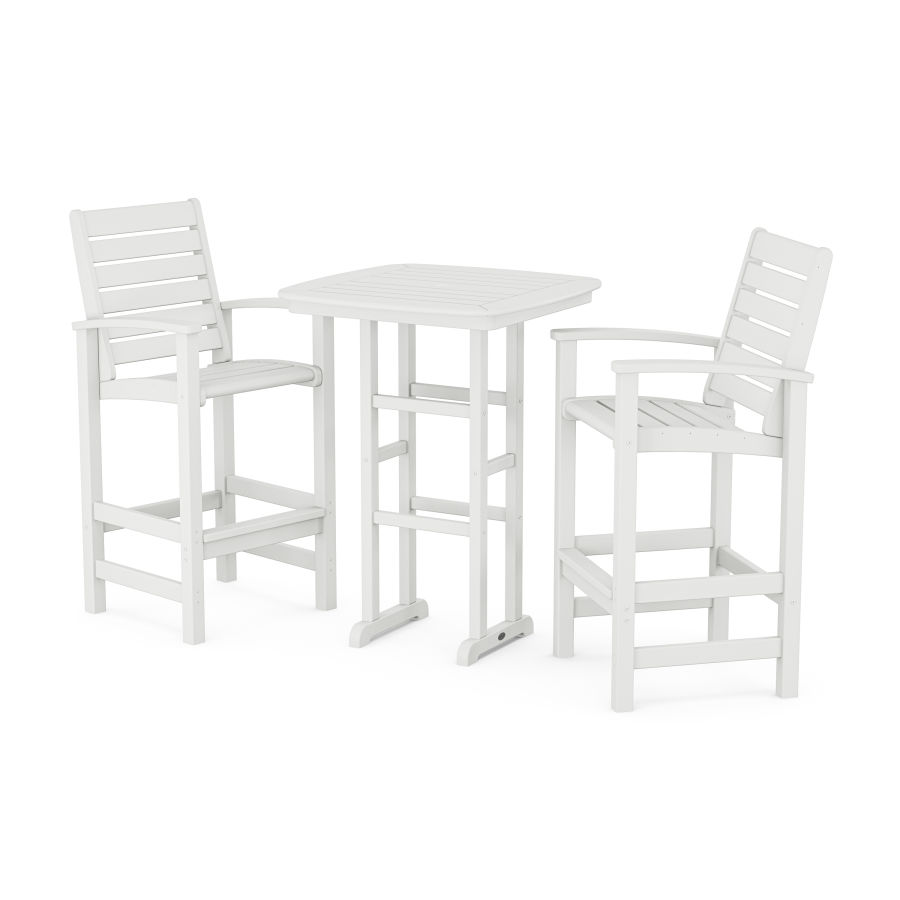 POLYWOOD Signature 3-Piece Bar Set in White