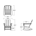 Thumbnail for Modern Adirondack Rocking Chair
