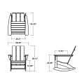 Thumbnail for Modern Adirondack Rocking Chair