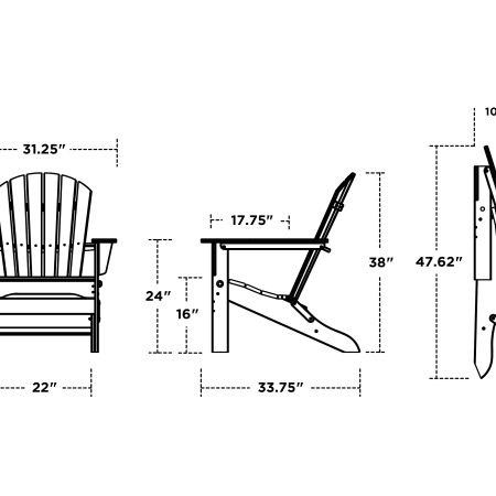 South Beach Folding Adirondack Chair