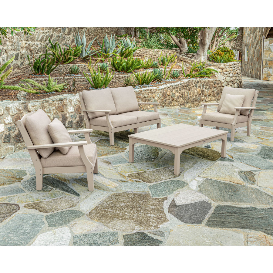 Chinoiserie 4-Piece Deep Seating Set with Loveseat