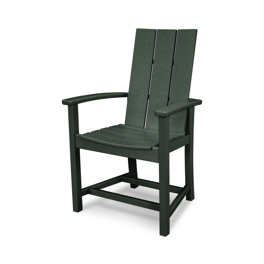 POLYWOOD Modern Upright Adirondack Chair in Green