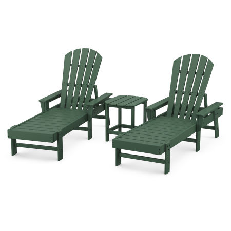 South Beach Chaise 3-Piece Set in Green