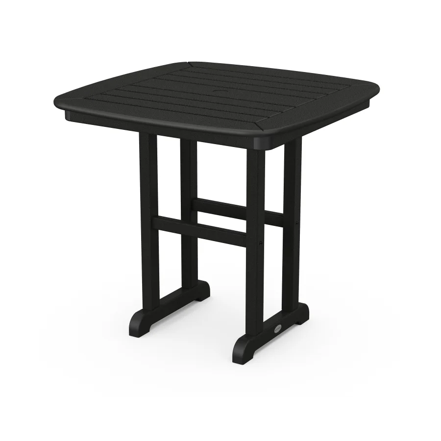 POLYWOOD Nautical 31" Dining Table in Black