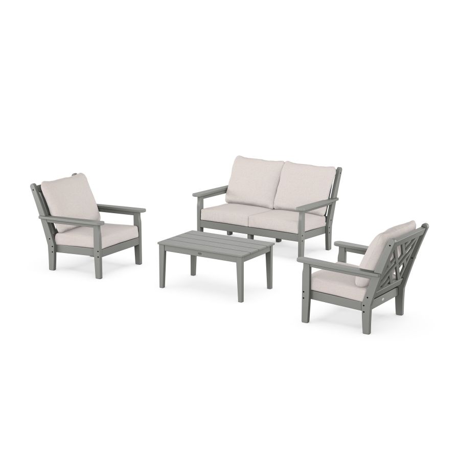 POLYWOOD Chippendale 4-Piece Deep Seating Set with Loveseat