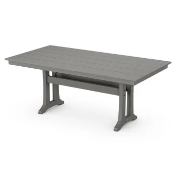 POLYWOOD Farmhouse Trestle 37" x 72" Dining Table