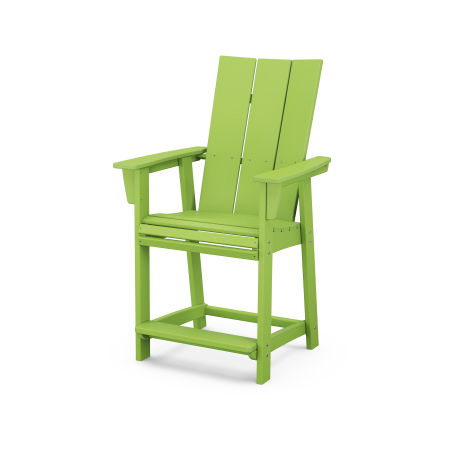Modern Adirondack Counter Chair in Lime