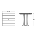 Thumbnail for Farmhouse Trestle 37" Bar Table