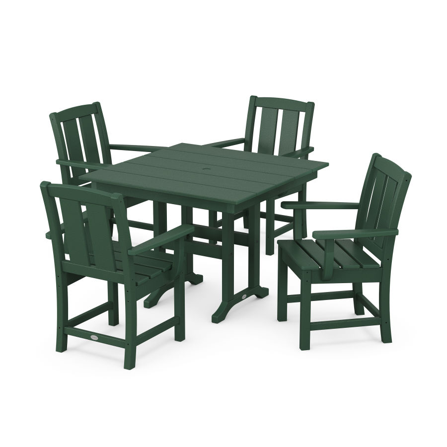 POLYWOOD Mission 5-Piece Farmhouse Dining Set in Green