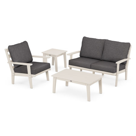Grant Park 4-Piece Deep Seating Set in Sand / Antler Charcoal