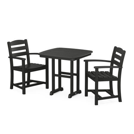 La Casa Café 3-Piece Dining Set in Black