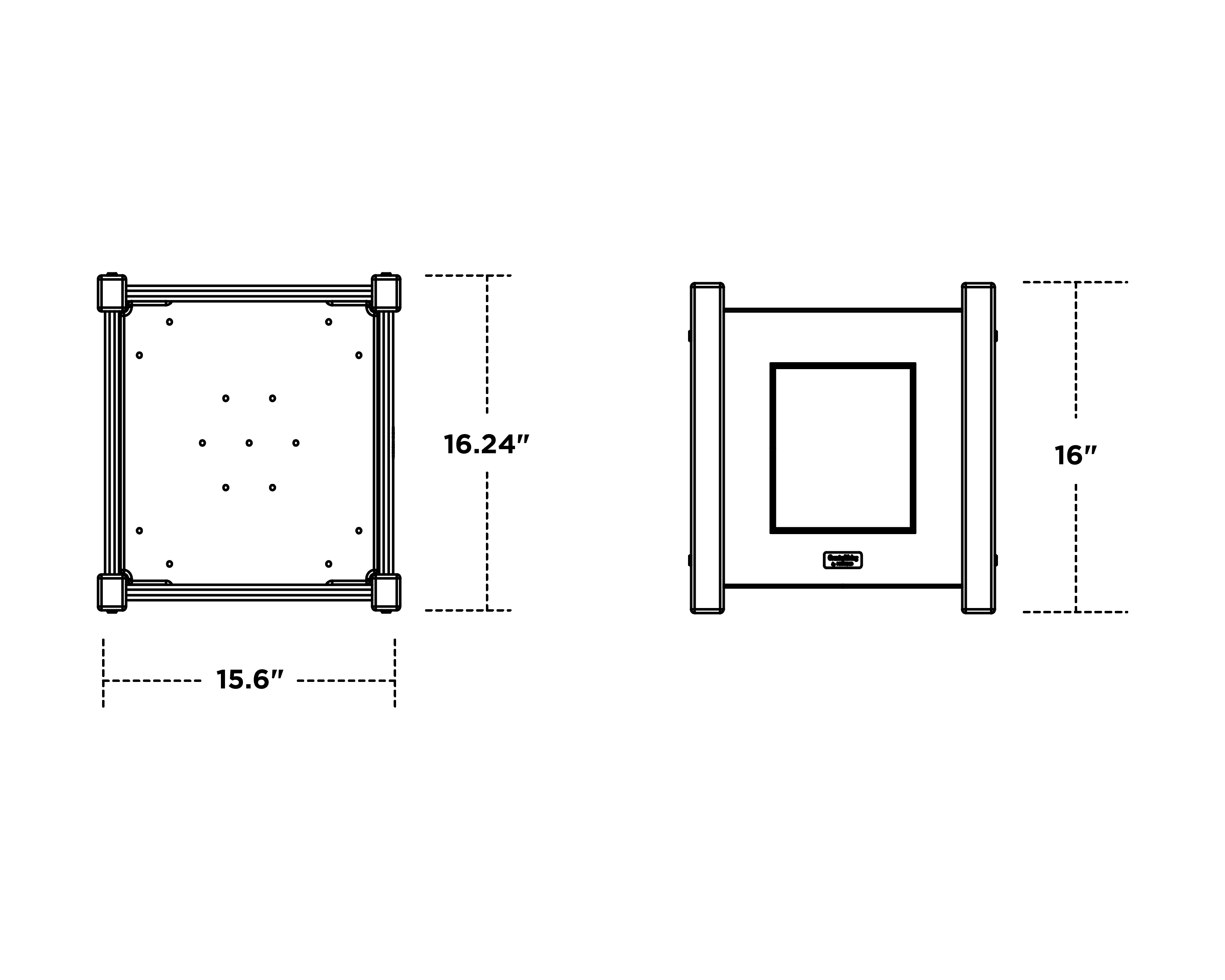 Dimensions for Country Living Square Planter Box