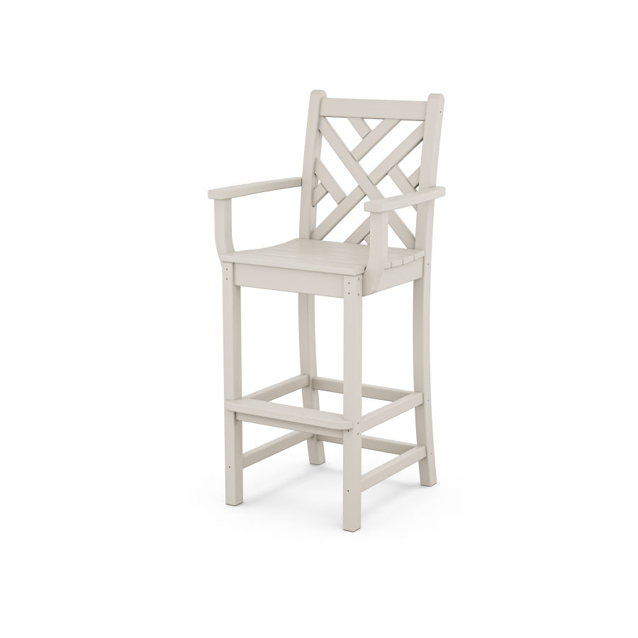 POLYWOOD Chippendale Bar Arm Chair in Sand
